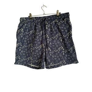 Lands End Men's Blue Anchor Swim Trunks Size Large 36-38 Inseam 7
